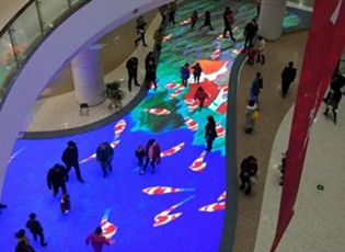 LED互動地磚屏案例，LED地磚屏前景怎么樣？